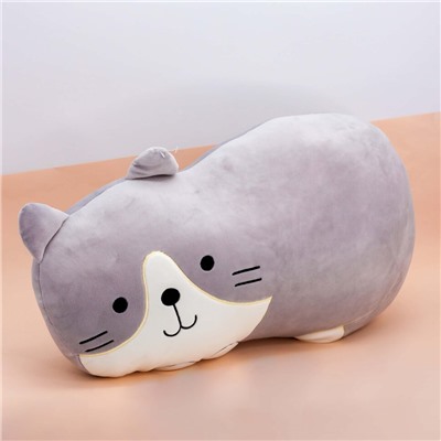 Мягкая игрушка подушка "Cat Ralf", gray, 50 см
