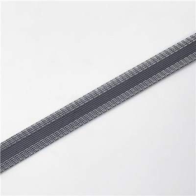 Лента для подгибания швов, термоклеевая, 25 мм, 100 см, цвет серый