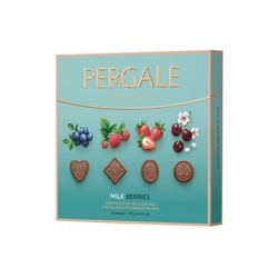 Шоколадные конфеты Пергале Вишнево-ягодная Коллекция молочного шоколада 117 гр