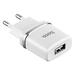 Зарядное устройство Hoco C11 1А USB, белое
