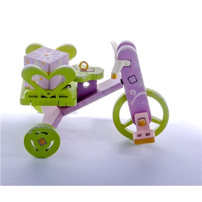 Елочная игрушка - Детский велосипед с багажником 540-2 Heart