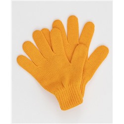 Желтые вязаные перчатки