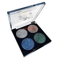 Ffleur Тени для век Glitter Quad 4х цветные E-494 D №02