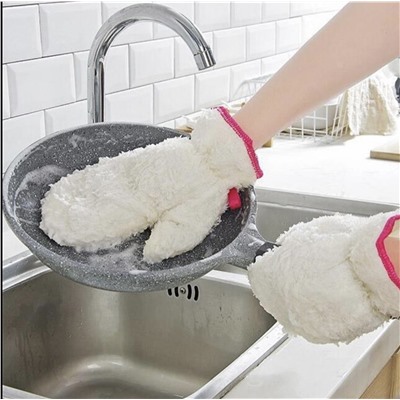 Бамбуковая перчатка для мытья посуды