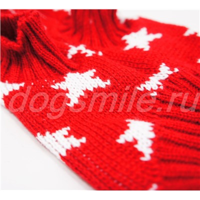 Красный свитер со звездами QY