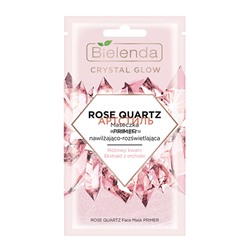 Bielenda Crystal Glow Rose Quartz Маска для лица увлажняющая с осветляющим эффектом 8мл