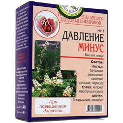 Чай народный «Давление минус» при высоком давлении, 20 фп.