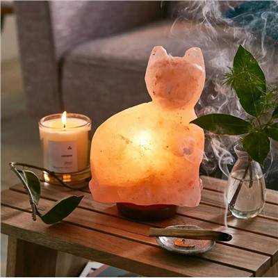 Солевая лампа Кошка Himalayan Salt Lamp Cat Shape