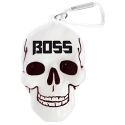 Брелок для ключей в виде черепа с надписью "Boss"