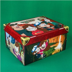 Коробка подарочная складная с крышкой, 31 х 25,5 х 16 "Семья", Гравити Фолз