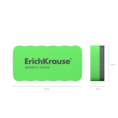 Губка для маркерных досок магнитная, 107 x 57 мм, ErichKrause, МИКС