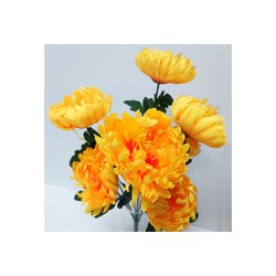 Букет искусственных цветов хризантема желтый 60 см 7 бутонов к10