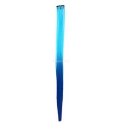 Цветная прядь на заколке VDM 50 см Голубой-Синий