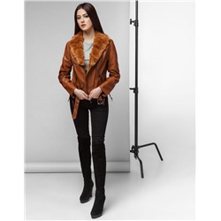 Фабричная коричневая женская куртка Braggart "Youth" модель 25692