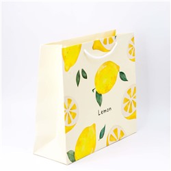 Подарочный пакет "Cake Lemon", yellow (350*120*310MM)