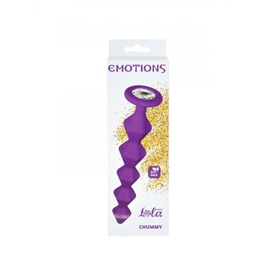 Анальная Цепочка с Кристаллом Emotions Chummy Purple 1401-03lola