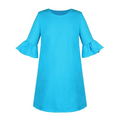 Бирюзовое нарядное платье с рукавами 3/4 для девочки 83834-ДОН22