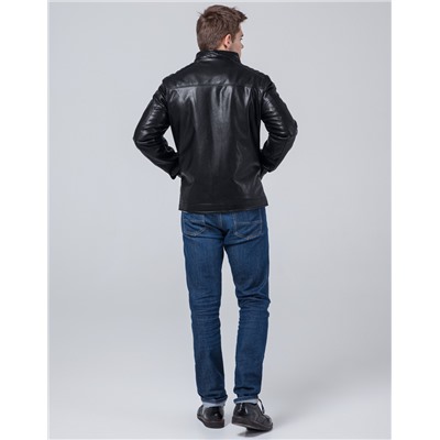 Куртка черного цвета молодежная стильная Braggart "Youth" модель 4834