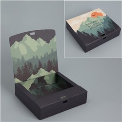 Коробка складная двухсторонняя «Путешествие», 20 × 18 × 5 см