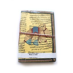 Блокнот индийский этнический ручной работы (разные рисунки, 17 на 12,5 см.), 1 шт.