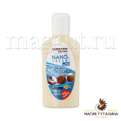 Бальзам Nano Cream TARRAGO для всех видов гладких кож и мембранных материалов, флакон, 125 мл.