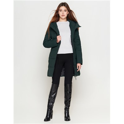 Трендовая молодежная темно-зеленая женская куртка Braggart “Youth” модель 25395