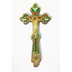 Крест деревянный "Зеленый"