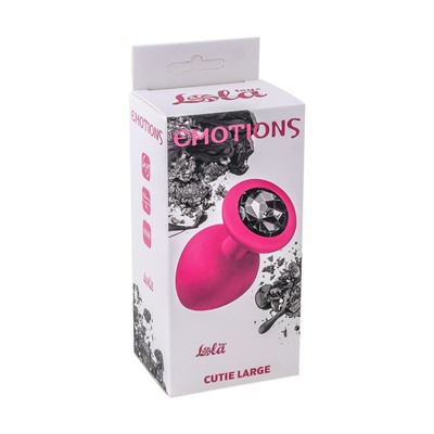 Анальная пробка Emotions Cutie Large Pink black Crystal 4013-01Lola