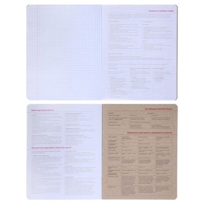 Тетрадь предметная "Новая классика", 48 листов в клетку «Обществознание», обложка картон, ВД-лак