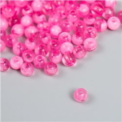 Набор пластиковых бусин "Астра" 6 мм, 20 гр (170+/-10шт), розовый