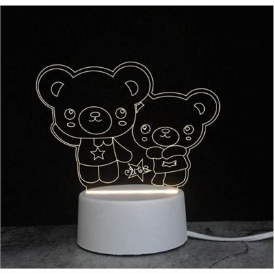 3D светильник Два Медведя оптом