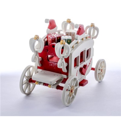 Елочная игрушка, сувенир - Карета крытая 3020 Heart Santa