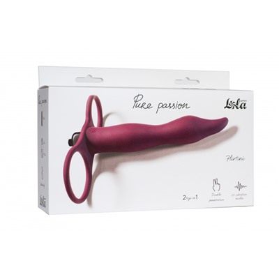 Вибронасадка для двойного проникновения Pure Passion Flirtini Wine red 1204-02lola