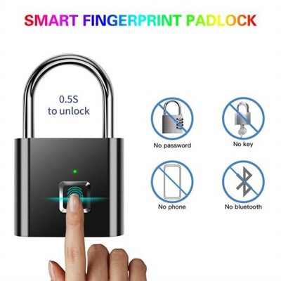 Замок навесной со сканером отпечатков пальцев Fingerprint Padlock оптом