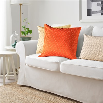 LJUVARE ЛЬЮВАРЕ, Чехол на подушку, ришелье оранжевый, 50x50 см