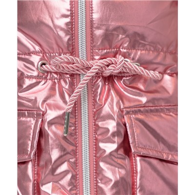 Розовое демисезонное пальто