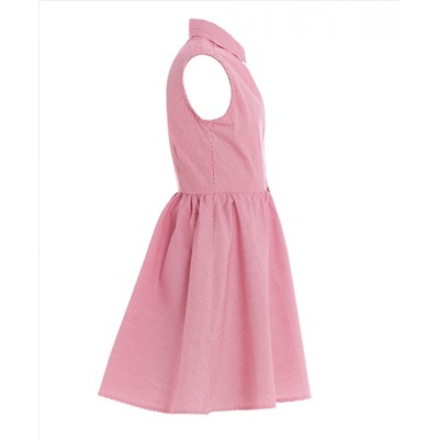Розовое платье в полоску