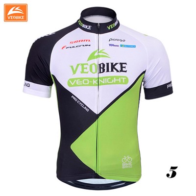 Велосипедная футболка VEOBIKE с коротким рукавом на молнии
