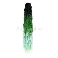 Сенегальские косы 60 см Черно-Зелено-Мятный №47