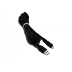 Кабель USB  Apple Lightning 3 метра, быстрая зарядка , силиконовый , черный без коробки