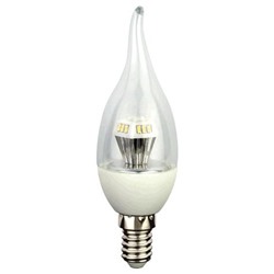 Каталог светотехники, Ecola candle LED 4.2W E14 2700K 118x37 Лампа светодиодная в форме свечи на ветру