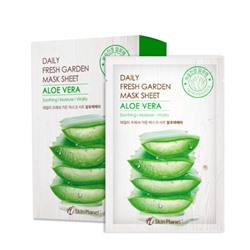 Skin Planet daily fresh garden mask sheet ALOE VERA Маска для лица тканевая алое  25гр