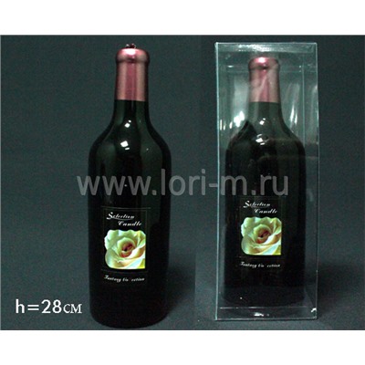 128-019 Свеча   Бутылка вина  в под.уп.(х24)Парафин
