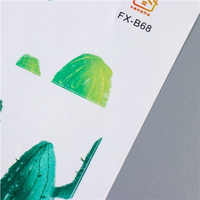 Наклейка пластик интерьерная цветная "Кактусы" 30х60 см
