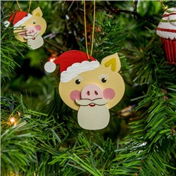 Елочная игрушка Символ 2019 года - Свин подвеска - Christmas Pig 310-2