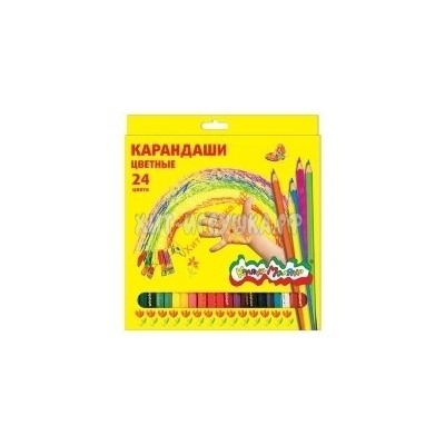 Карандаши  цветные мягкие 24 цв. шестигран. Каляка-Маляка ККМ24, ККМ24