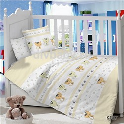 Комплект постельного белья в детскую кроватку Сатин Котята
