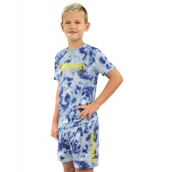 Комплект детский Зарница с шортами цв.BLUR синий с принтом