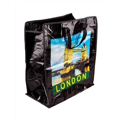 Хозяйственная сумка с рисунком Города, 50х55х25 см