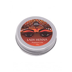 Lady Henna Краска для бровей Темно-коричневая Premium Line 10 гр.
